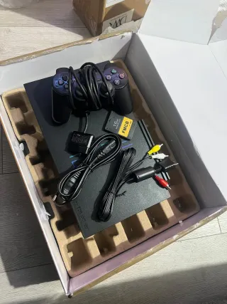 Consola PlayStation 2 Negra + Mando + Tarjeta Memo