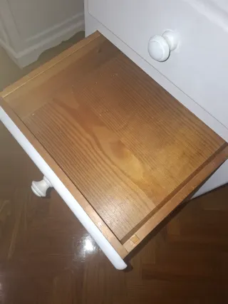 Escritorio madera blanco 8 cajones