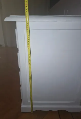 Escritorio madera blanco 8 cajones