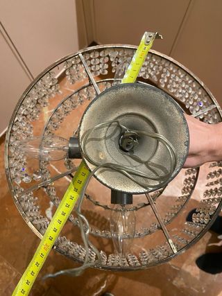 Lámparas techo lágrimas cristal (2 uds)