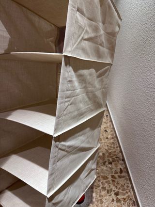 Organizador de tela beige