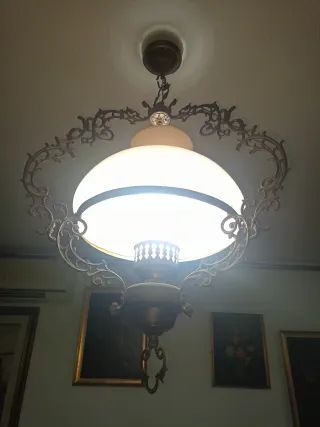 Pareja de lámparas de techo antigua