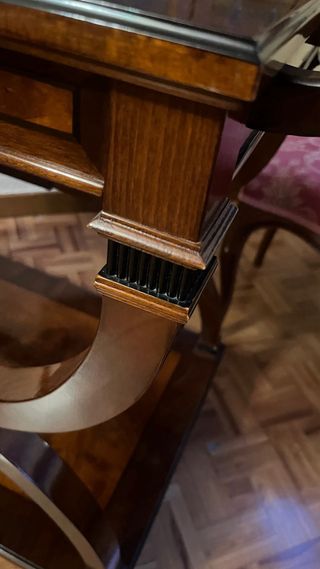 Carrito bar botellero madera y cristal