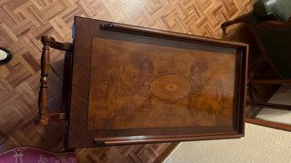 Carrito bar botellero madera y cristal