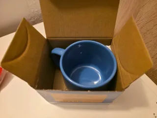 Taza McDonald's azul muñeco de nieve