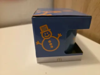 Taza McDonald's azul muñeco de nieve