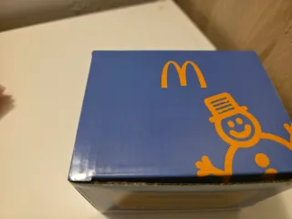 Taza McDonald's azul muñeco de nieve