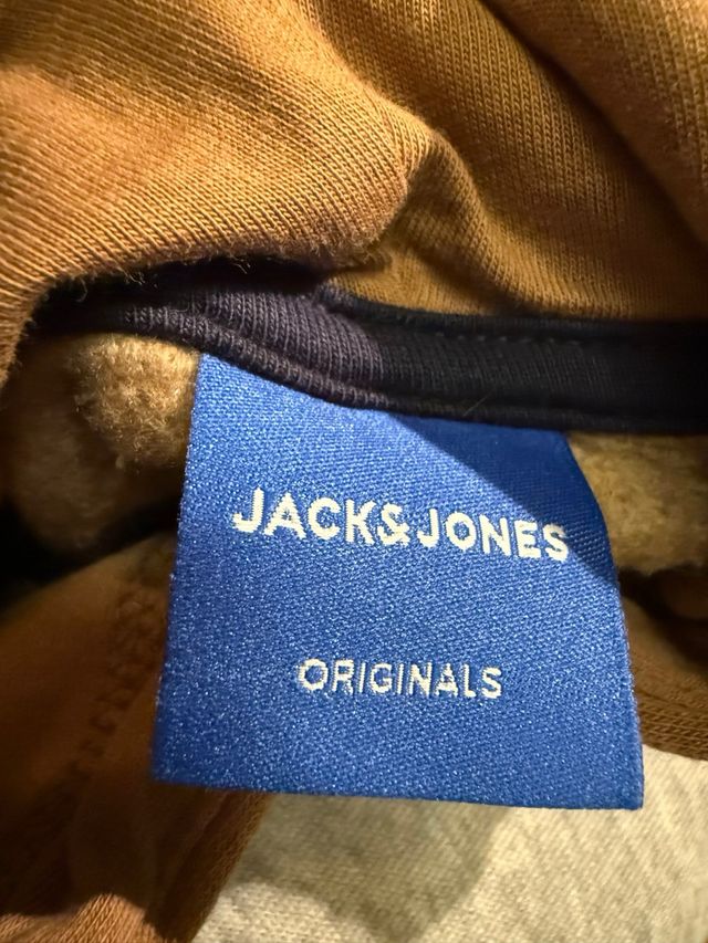 Felpa con cappuccio Jack&Jones Blu e Marrone