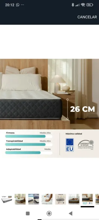 Colchón Nalui 180x200