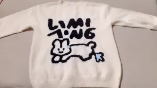 Jersei XXL blanco con dibujo