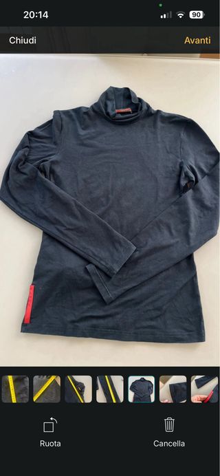 Prada Maglia Dolcevita Nero -vintage Lunarossa