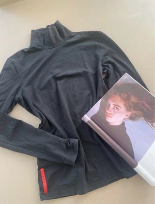 Prada Maglia Dolcevita Nero -vintage Lunarossa