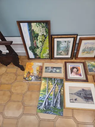 Lote de 20 Cuadros Pintados