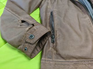 Chaqueta cuero con capucha Springfield