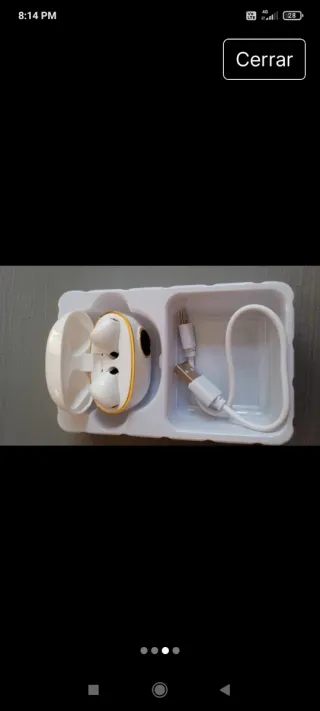 Auriculares Inalámbricos S190 Blanco y Dorado