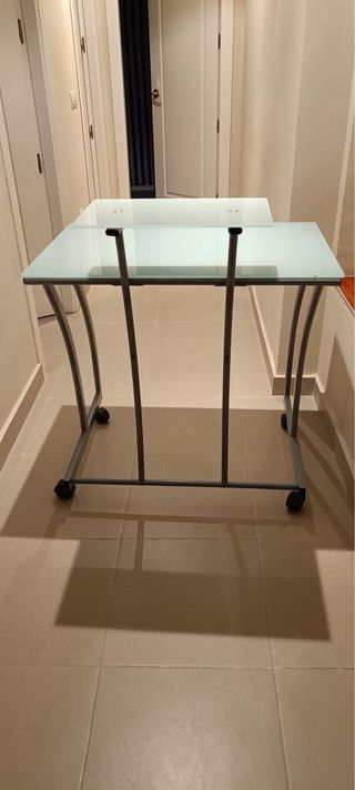 Escritorio cristal y metal  estudio /teletrabajo