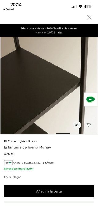 Estantería Metálica Negra El Corte Inglés