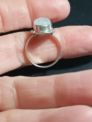 Anillo Plata Ley piedra luna