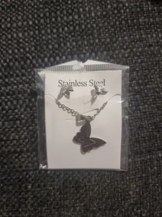 Conjunto Pendientes y Colgante Acero Inoxidable