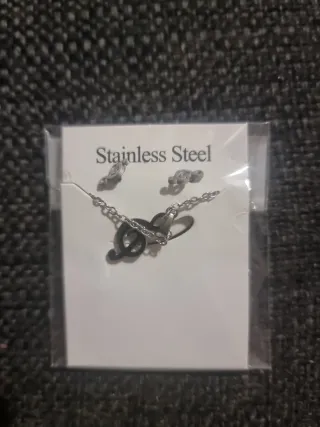 Conjunto Pendientes y Colgante Acero Inoxidable