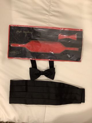 Fajín y pajarita esmoquin negro