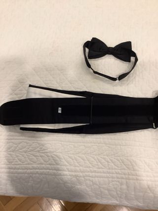 Fajín y pajarita esmoquin negro