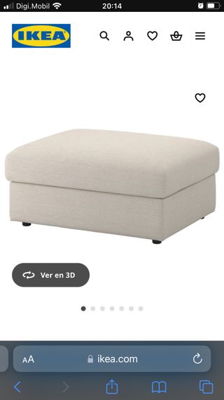 Reposapiés IKEA VIMLE con funda azul nueva
