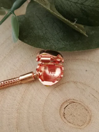 Pulsera Pandora Corazón Oro Rosa.