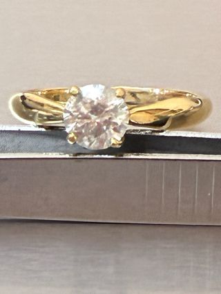 Anillo Oro 18k Diamante Natural 0.75 Ct SI2/D
