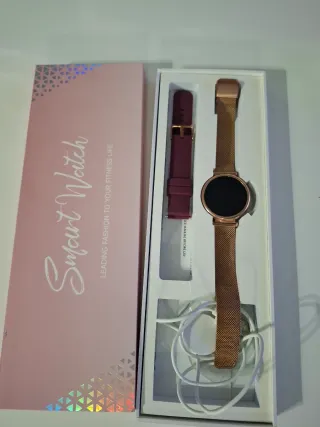 Reloj Inteligente Negro y Dorado