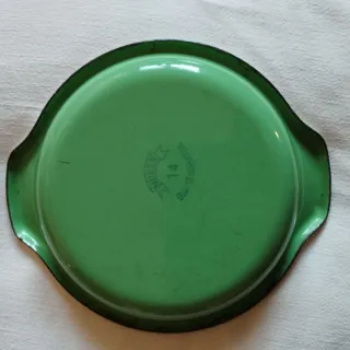 Pentolino vintage Queen verde e bianco