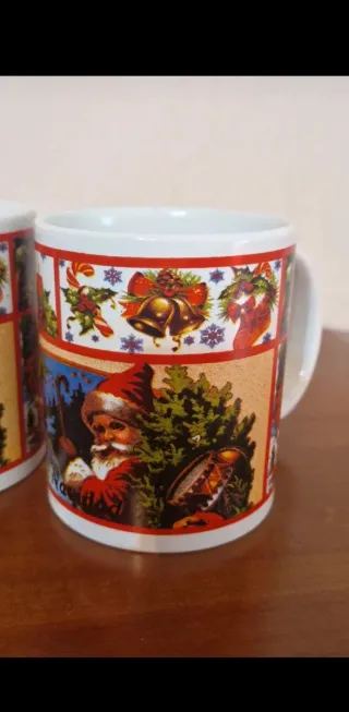 Set 2 Tazze Natale Babbo Natale Albero