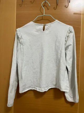 Blusa manga larga Brownie blanca