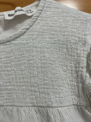 Blusa manga larga Brownie blanca