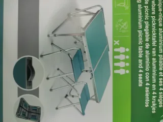 Mesa de picnic plegable Carrefour