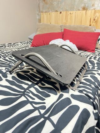 Reposapiés Plegable Negro y Gris