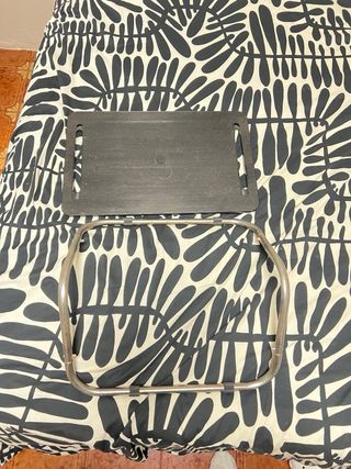 Reposapiés Plegable Negro y Gris