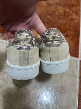 Zapatillas Adidas Campus J Talla 36 Beige/ Marrón