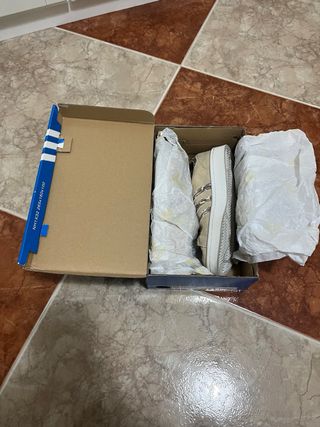 Zapatillas Adidas Campus J Talla 36 Beige/ Marrón