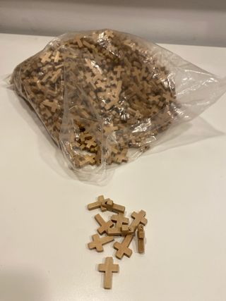 Lote Cruces Madera Natural para Manualidades