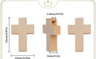 Lote Cruces Madera Natural para Manualidades