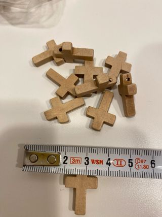 Lote Cruces Madera Natural para Manualidades