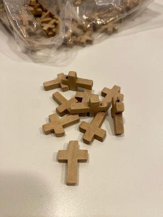 Lote Cruces Madera Natural para Manualidades