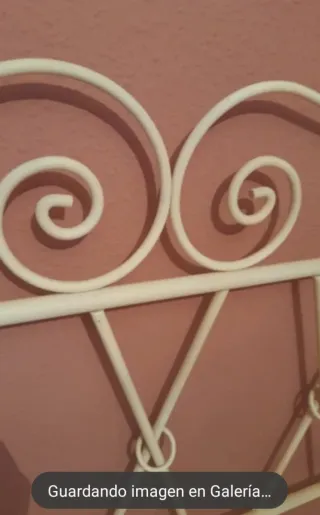 Cabecero de hierro blanco roto 140/150