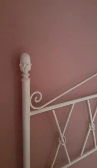 Cabecero de hierro blanco roto 140/150