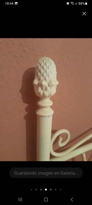 Cabecero de hierro blanco roto 140/150