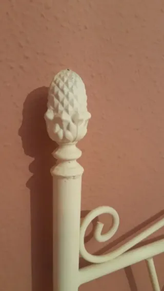 Cabecero de hierro blanco roto 140/150