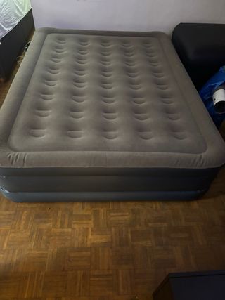 Colchón hinchable de plástico y lona