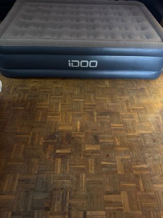 Colchón hinchable de plástico y lona