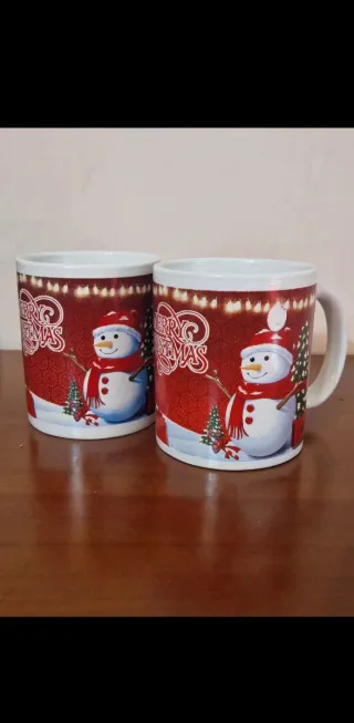 Set 2 tazze Natale pupazzo neve